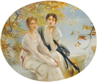 Paul mile Chabas - Portrait of two young women.webp