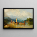 A Hunting Party in the Caucasus - Paul von Franken — framed artwork on a wall