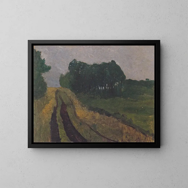 Landschap van de avond - Paula Modersohn-Becker — ingelijst kunstwerk aan de muur