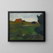 Landschap met struik en rode huizen - Paula Modersohn-Becker — ingelijst kunstwerk aan de muur