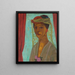 Zelfportret met hoed en sluier - Paula Modersohn-Becker — ingelijst kunstwerk aan de muur