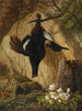 Een bosuil en een zwarte helleborus - Pauline Halm Flechner — weergave van het kunstwerk