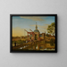 van Koepoort uitzicht in Leiden vanaf de Zoeterwoude-route - Paulus Constantijn la Fargue — ingelijst kunstwerk aan de muur