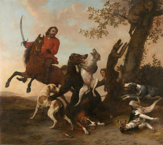 Jacht op de beer - Paulus Potter — weergave van het kunstwerk