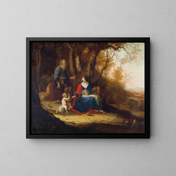 van Repos pendant la fuite en Égypte - Paulus van Vianen II — ingelijst kunstwerk aan de muur