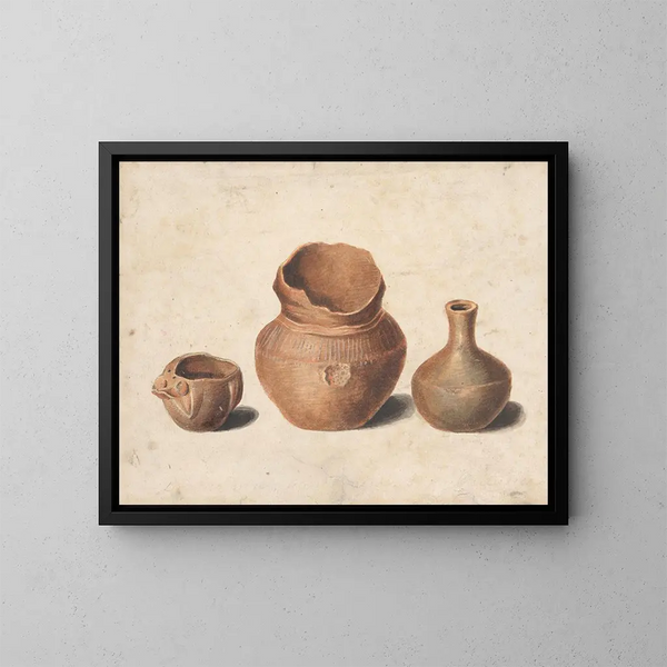 Indian antiquiteiten schilderij - Pavel Petrovich Svinin — ingelijst kunstwerk aan de muur