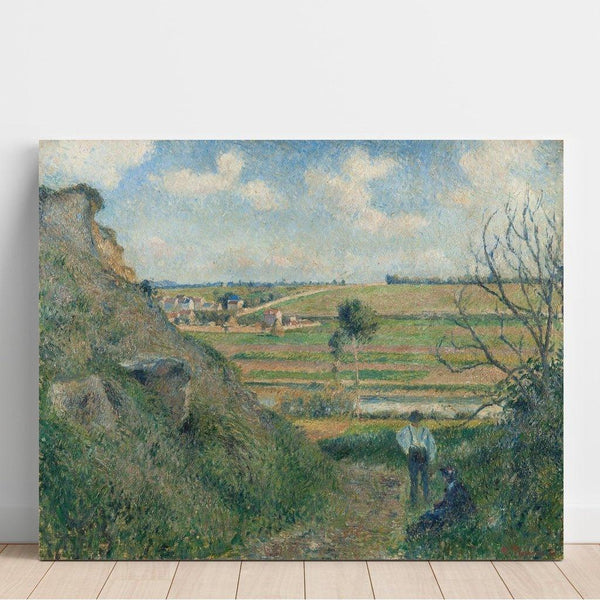 Reproductie van het schilderij Landschapschilderij, Bazincourt - Camille Pissarro