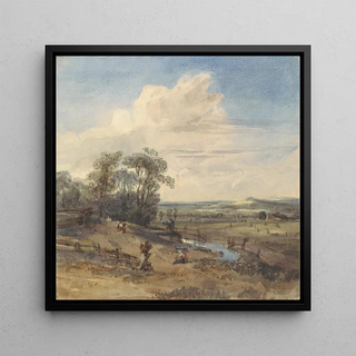 Paysage après Wynants au Louvre - William Callow