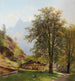 Landschap met landbouwgebouwen - Carl Hasch — weergave van het kunstwerk