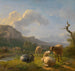 Landschap met geiten en schapen - Balthasar Paul Ommeganck — weergave van het kunstwerk