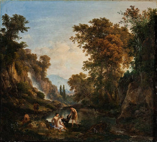Paysage avec des nymphes se baignant - Kroly Mark