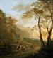Landschap met reizigers die rusten en een ossenwagen - Jan Both — weergave van het kunstwerk