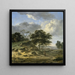 Landscape with Two Hunters - Jan Wijnants — framed artwork on a wall