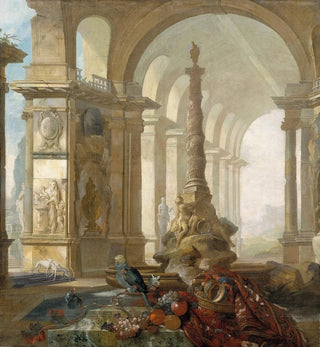 Paysage avec intérieur de palais - Johan Pasch l'aîné