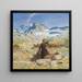 Landschap met jonge boerin - Erich Erler — ingelijst kunstwerk aan de muur