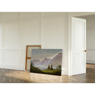 Paysage avec lac de montagne, matin - Caspar David Friedrich | Reproduction Tableau Décoration murale affiche copie