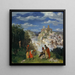 Landscape Painting with the Martyrdom of Saint Sebastian - Albert Welti — framed artwork on a wall