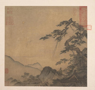 Paysage avec un grand pin - Ma Lin