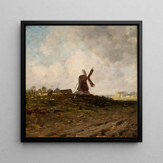 Antoni Kozakiewicz - Landscape with a Windmill.webp