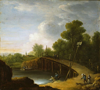 Paysage avec un pont - Frederik Petersen
