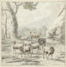 Landschapschilderij met een kudde schapen bij een boom - Jan van der Meer de Jonge — weergave van het kunstwerk