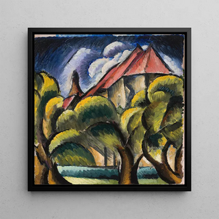Paysage avec une église - Wacław Włodzimierz Wsowicz