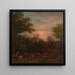 Classic landscape painting at twilight - John Wootton — framed artwork on a wall
