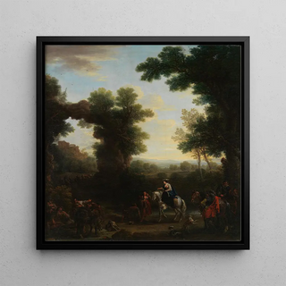 Paysage classique avec des gitans - John Wootton