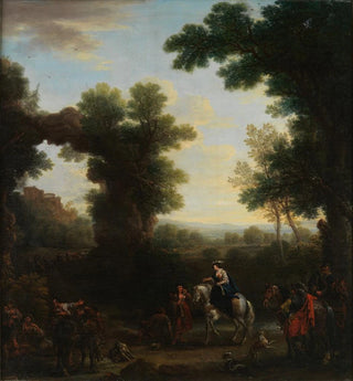 Paysage classique avec des gitans - John Wootton