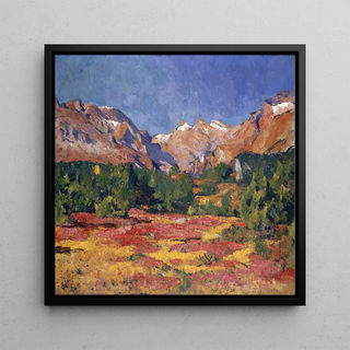 Paysage d'Automne dans la Vallée de Maroz avec Piz Duan et Gletscherhorn - Giovanni Giacometti