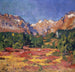 Autumn Landscape Painting in the Maroz Valley with Piz Duan and Gletscherhorn - Giovanni Giacometti — artwork view
