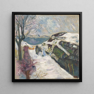 Paysage d'hiver de Krager - Edvard Munch