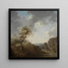Mountain landscape with stream and flock - Johann Christian Brand — framed artwork on a wall