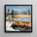 Spring Landscape Painting - Lilly Walther — framed artwork on a wall