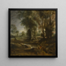 Landschapschilderij van de avond met houten kar - Peter Paul Rubens — ingelijst kunstwerk aan de muur