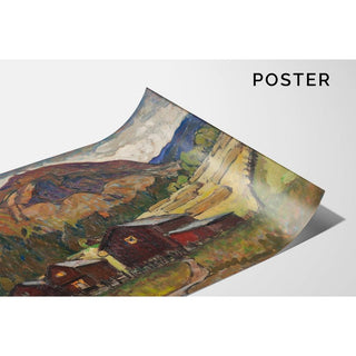 Paysage estival avec pâturages, étude du nord de la Norvège - Anna Boberg | Reproduction Tableau Décoration murale affiche copie