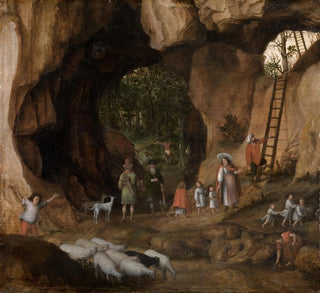 Paysage rocheux avec des familles nomades 2 - Cornelis van Dalem