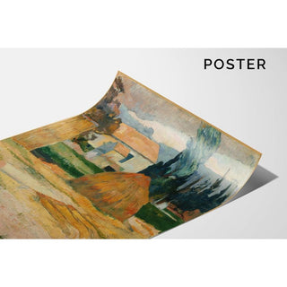 Paysages près d'Arles de Paul Gauguin | Reproduction Tableau Décoration murale affiche copie