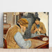 Reproductie van het schilderij Landbouwers in het dorp Ring - Laurits Andersen Ring