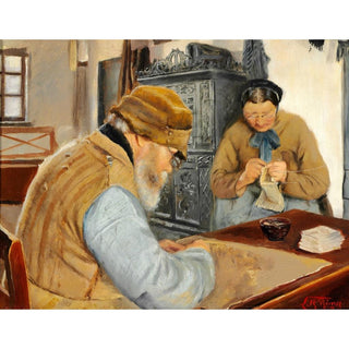 Paysans dans le village de Ring - Laurits Andersen Ring | Reproduction Tableau Décoration murale affiche copie