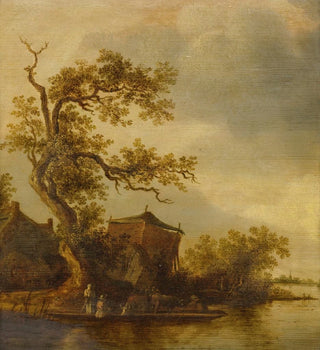 Pêcheurs au bord d'un lac avec leur bétail - Anthonie Jansz van der Croos