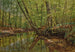 Boslandschap met rivier - Peder Mønsted — weergave van het kunstwerk