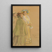 De postmeester Schrøder, Anna Ancher en Henny Brodersen - Peder Severin Krøyer — ingelijst kunstwerk aan de muur