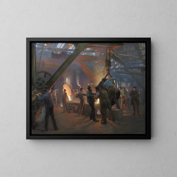 La fonderie de fer Burmeister et Wain - Peder Severin Krøyer — ingelijst kunstwerk aan de muur
