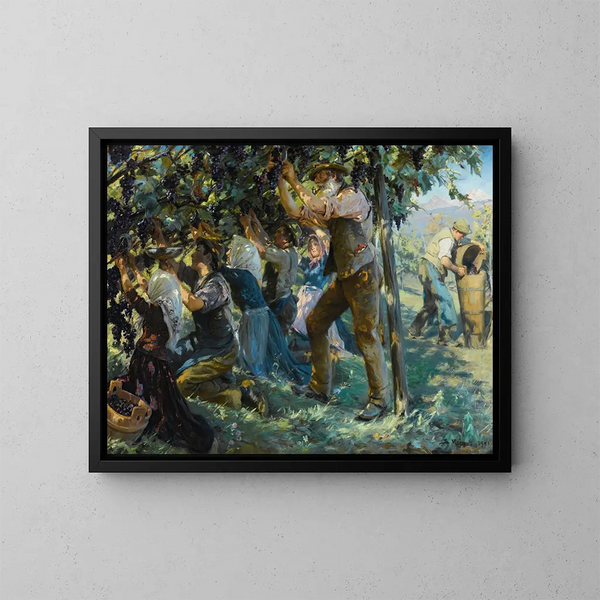 Wijngaardoogst in Tirol - Peder Severin Krøyer — ingelijst kunstwerk aan de muur