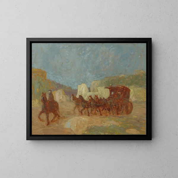 Een koets - Pedro Figari — ingelijst kunstwerk aan de muur