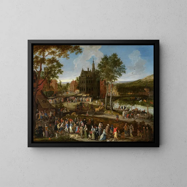 Kermesse flamande - Peeter Gijsels — ingelijst kunstwerk aan de muur