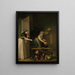 a woman renovating copper pots - Pehr Hilleström — framed artwork on a wall