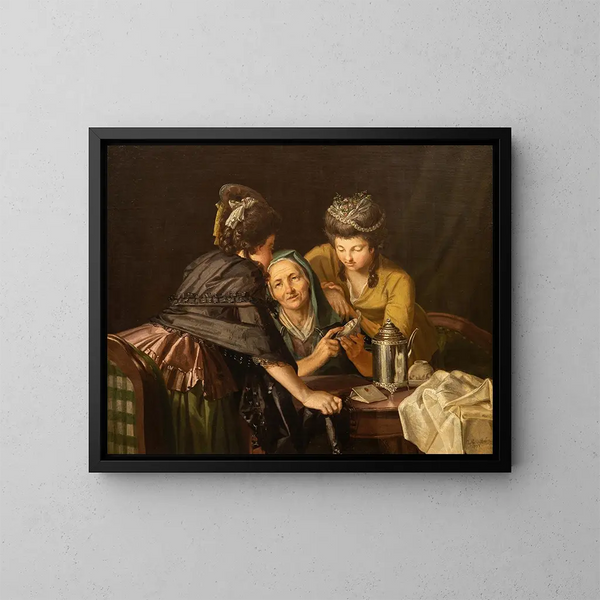 Bij de vroedvrouw - Pehr Hilleström — ingelijst kunstwerk aan de muur