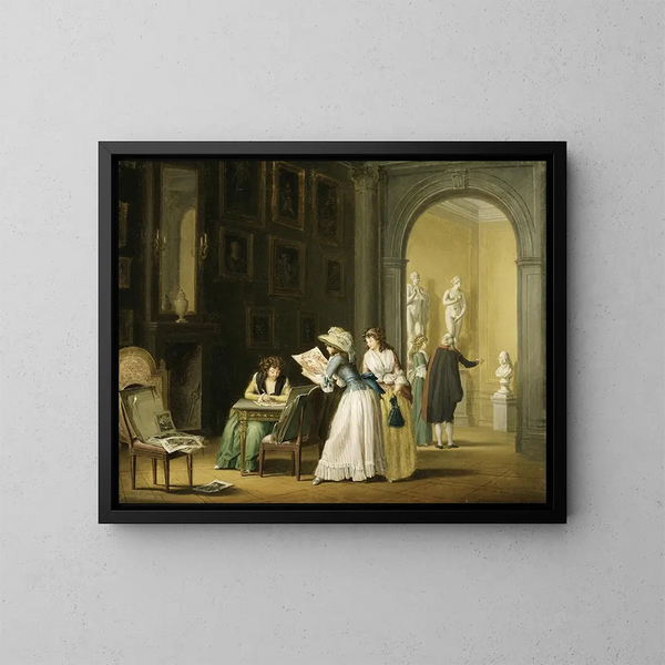 Binneninterieur van een kunstcollectie - Pehr Hilleström — ingelijst kunstwerk aan de muur